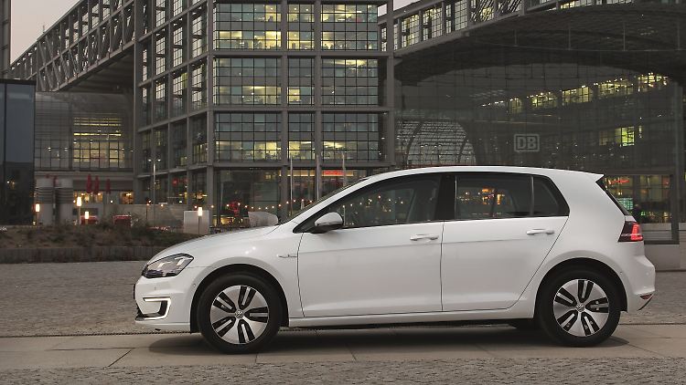 The VW e-Golf can also dock at a quick charging station - charging power: maximum 40 kW.