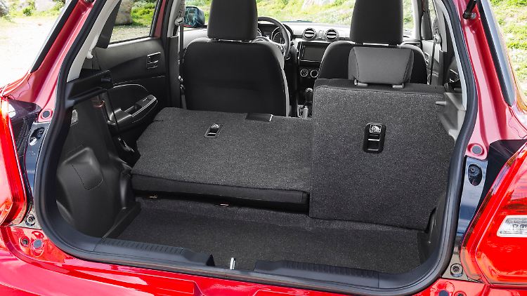 The trunk of the Suzuki Swift is of a standard size for its class.
