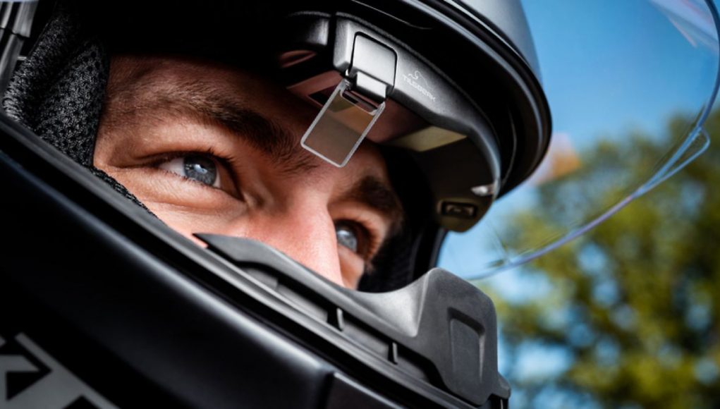This means motorcyclists can keep an eye on everything
