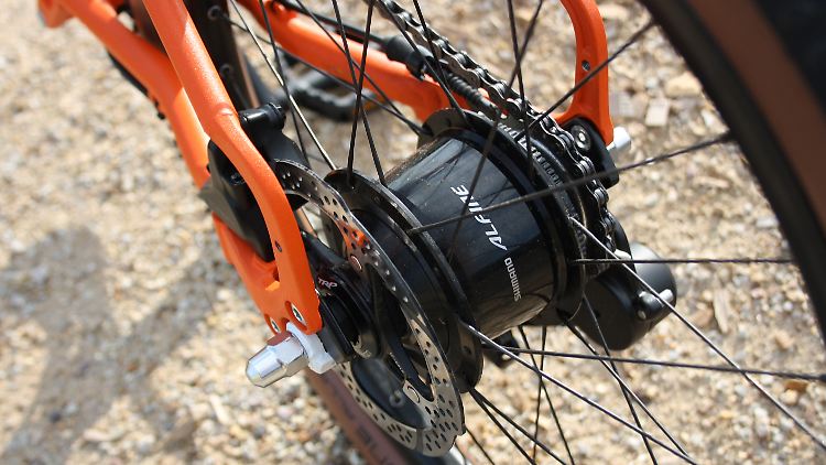 A highlight of the Brompton G Line is the Alfine hub gear with 8 gears.