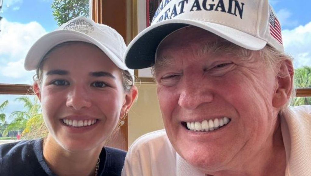 Donald Trump's granddaughter goes golfing with "Grandpa."
