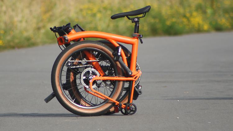 The Brompton G Line folds up into a handy package.